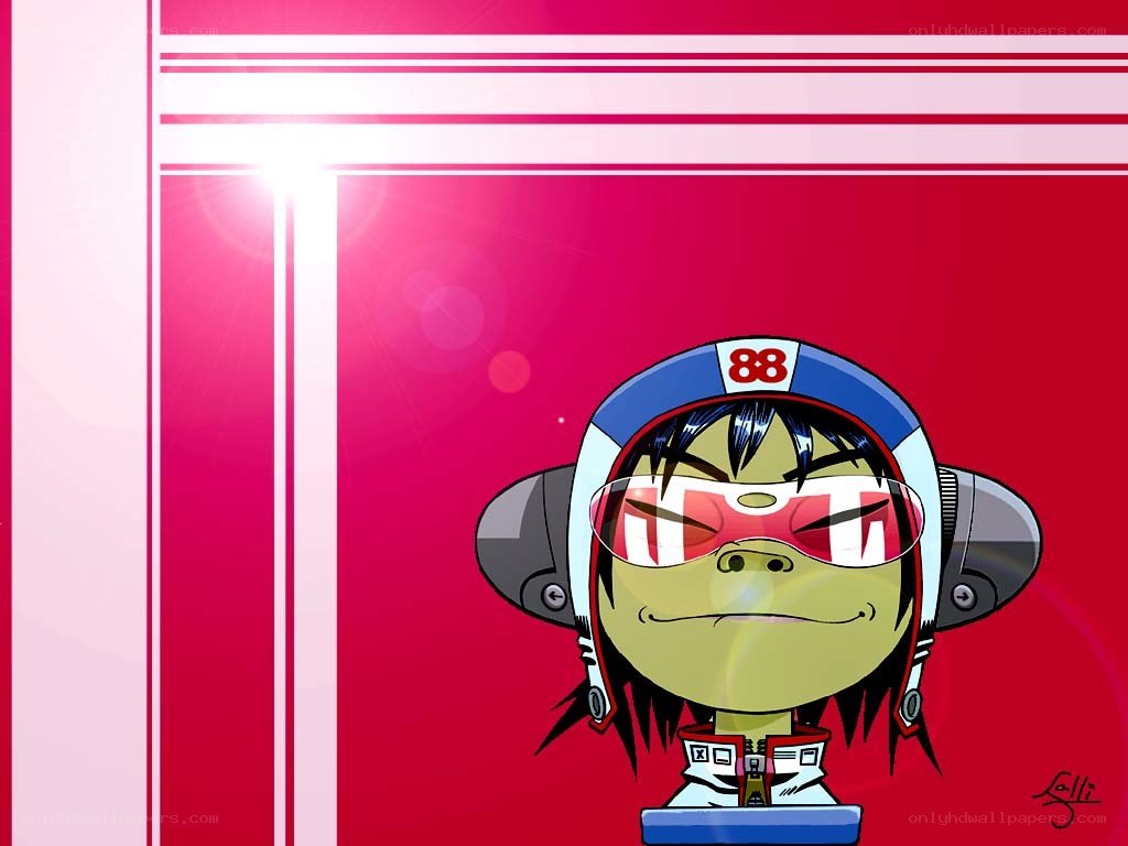 Gorillaz character in helmet