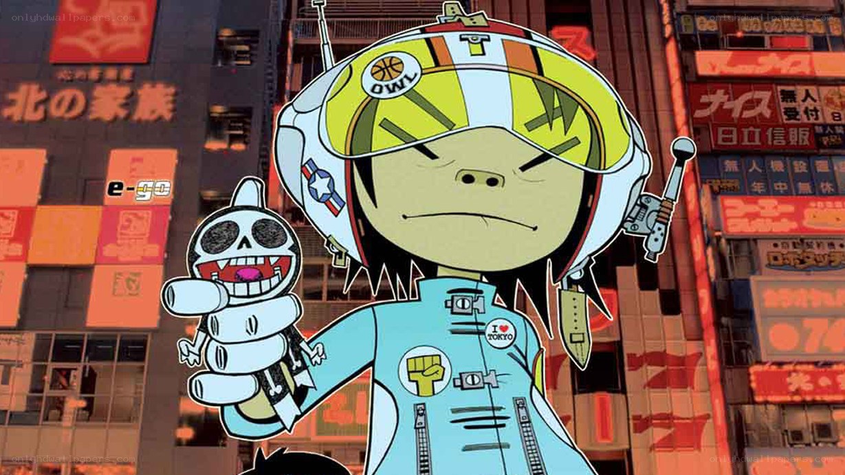 Gorillaz character in Tokyo