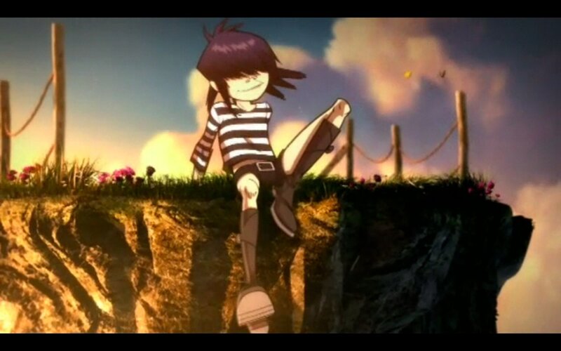 Gorillaz character on cliff