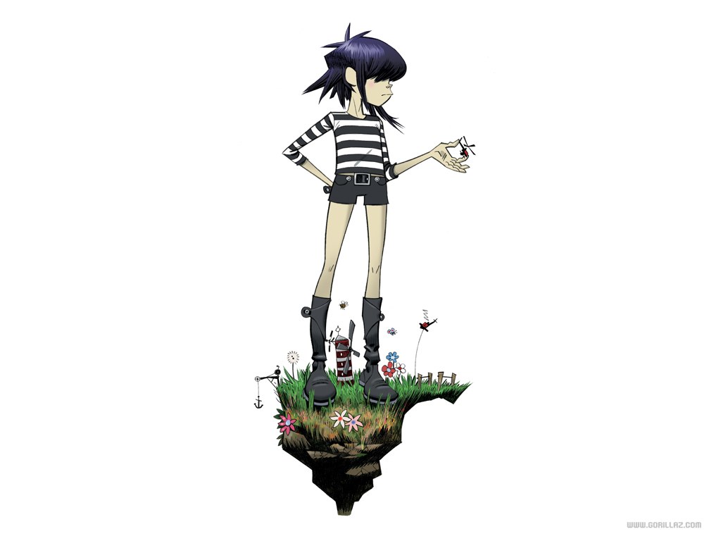 Gorillaz character on island