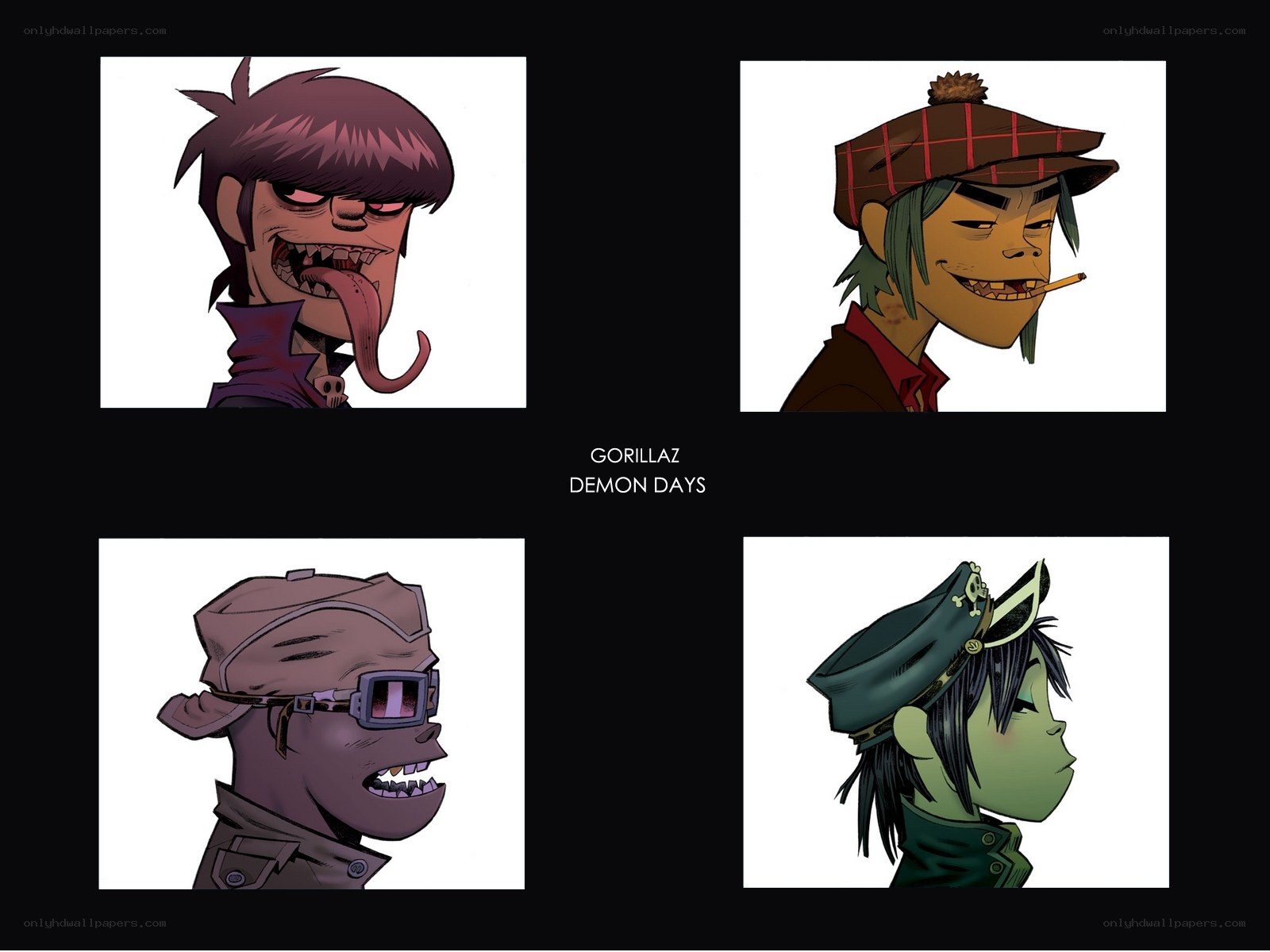 Gorillaz character portraits