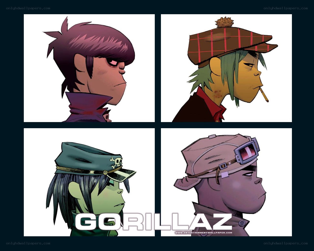 Gorillaz character portraits