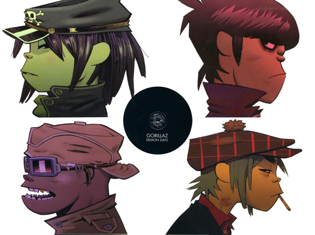 Gorillaz character portraits
