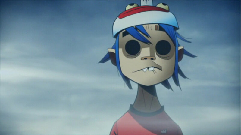 gorillaz character with blue hair