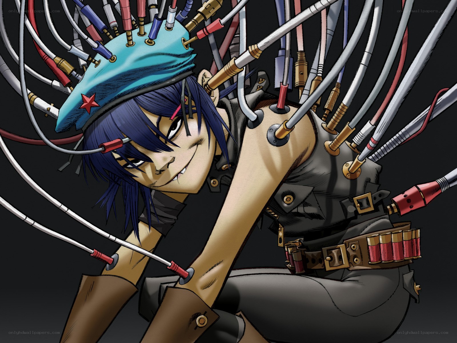 Gorillaz character with wires