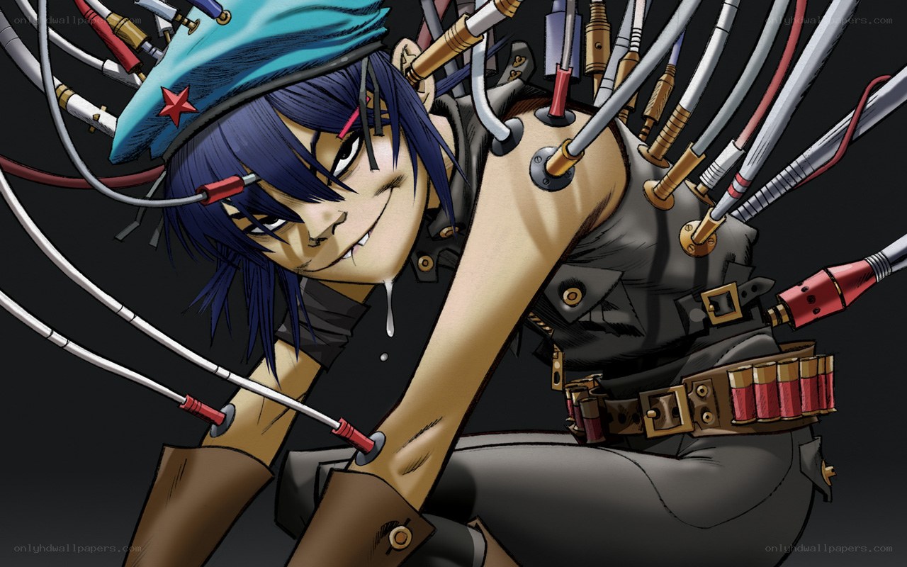 Gorillaz character with wires