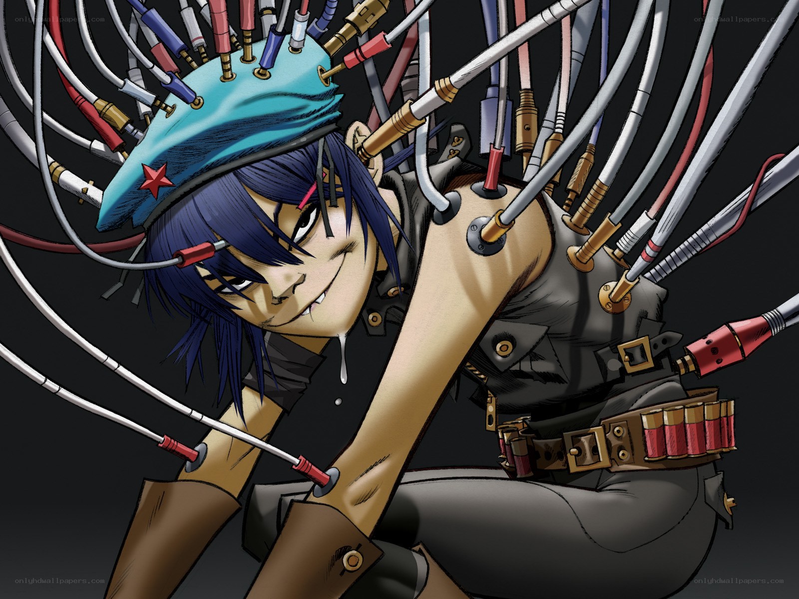 Gorillaz character with wires