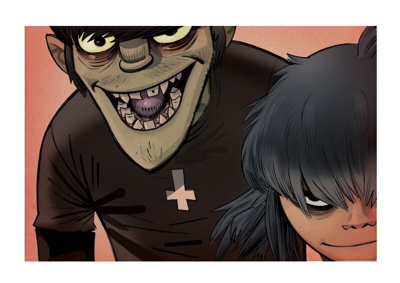 Gorillaz characters close-up