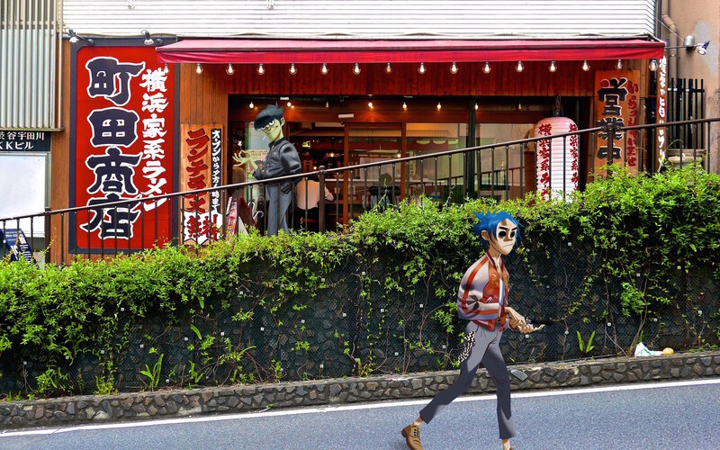 Gorillaz Characters on Street