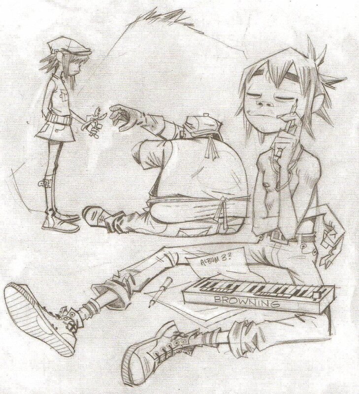 Gorillaz characters sketch