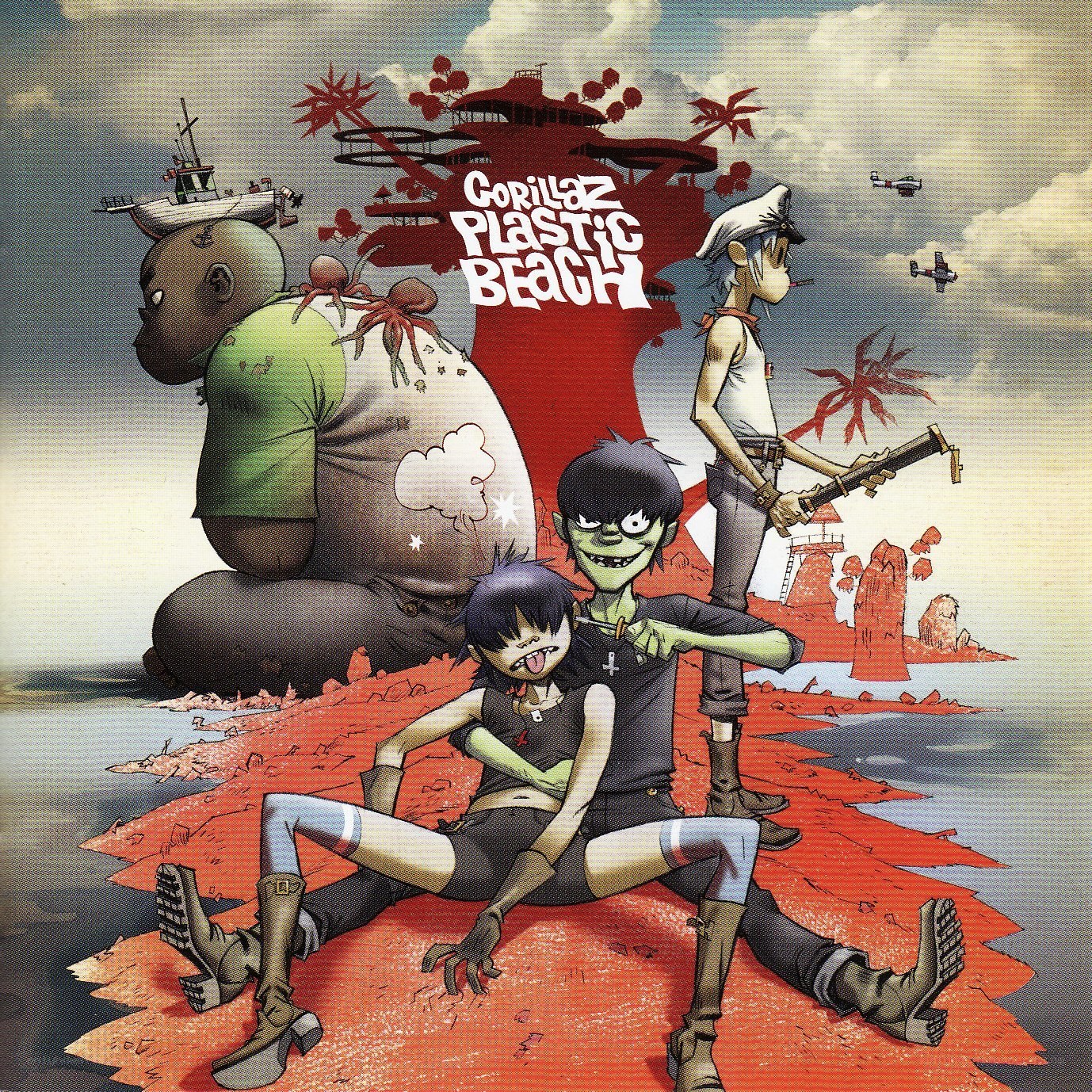 Gorillaz Plastic Beach album cover