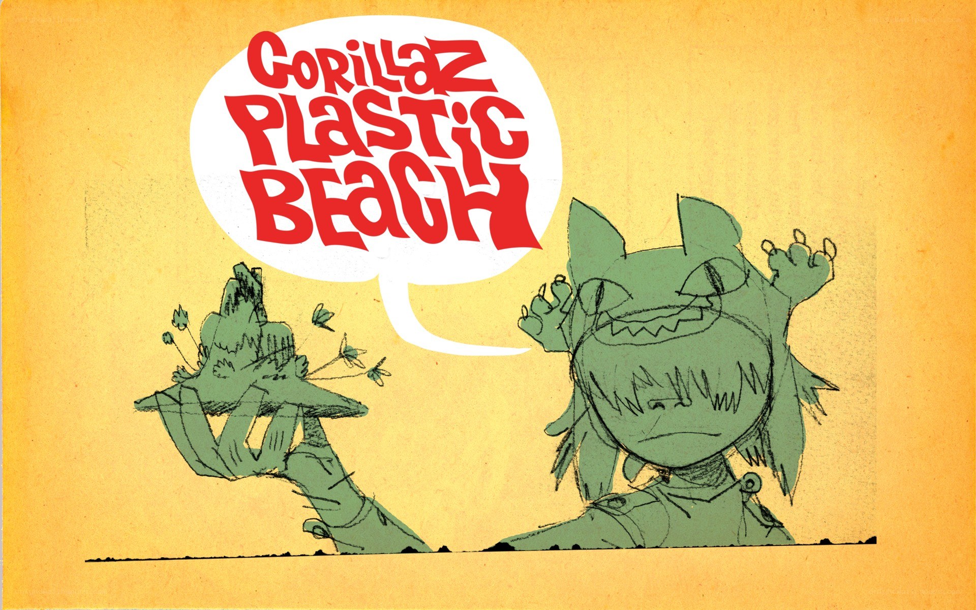 Gorillaz Plastic Beach artwork