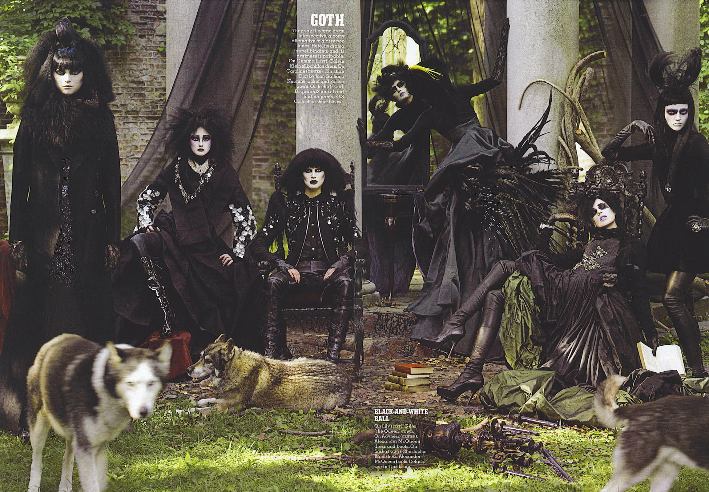 Goth fashion editorial