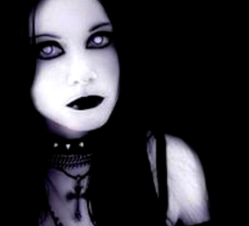 goth woman with pale makeup