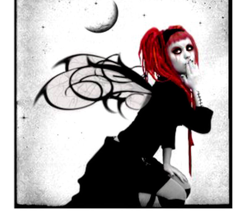 goth woman with red hair