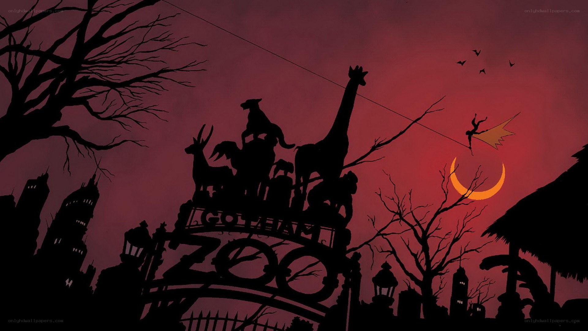 Gotham Zoo at dusk