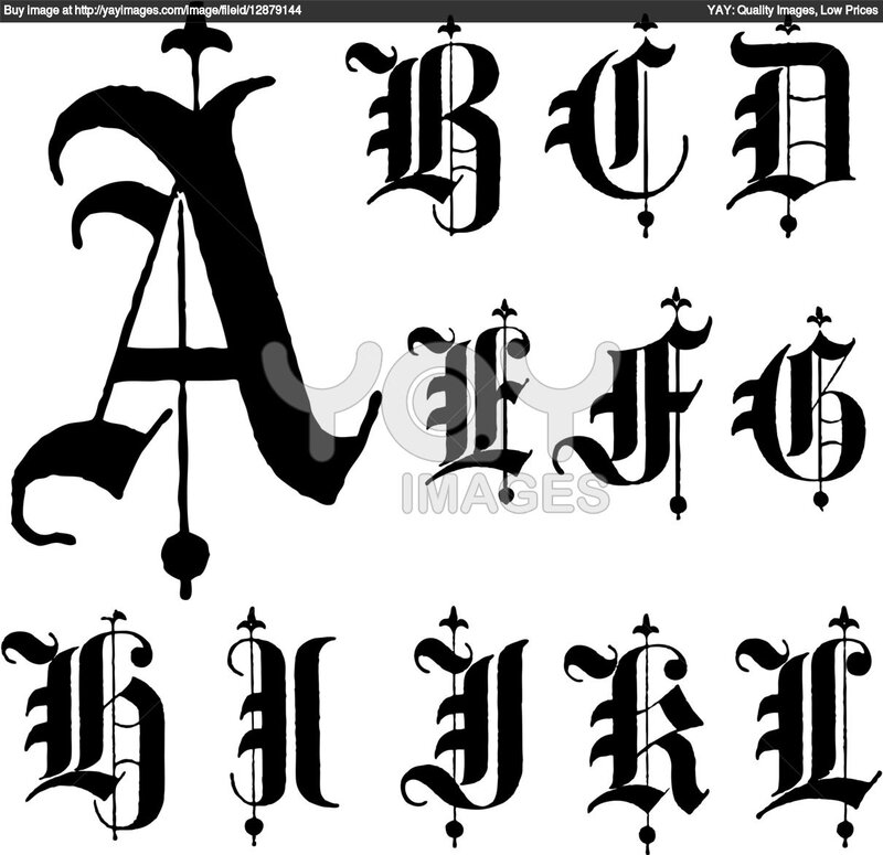 Gothic Alphabet Letters