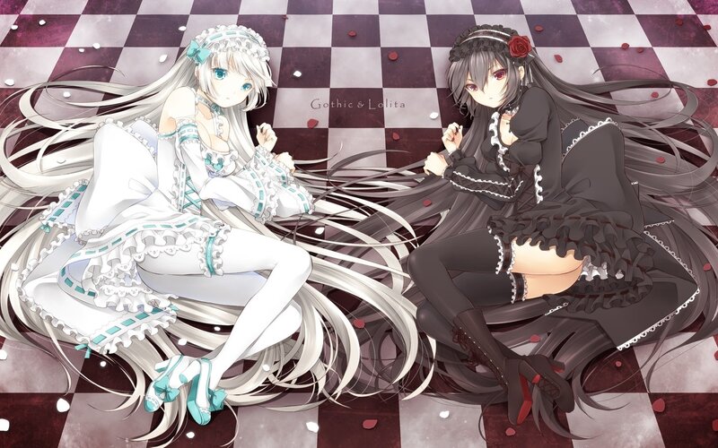 Gothic and Lolita girls