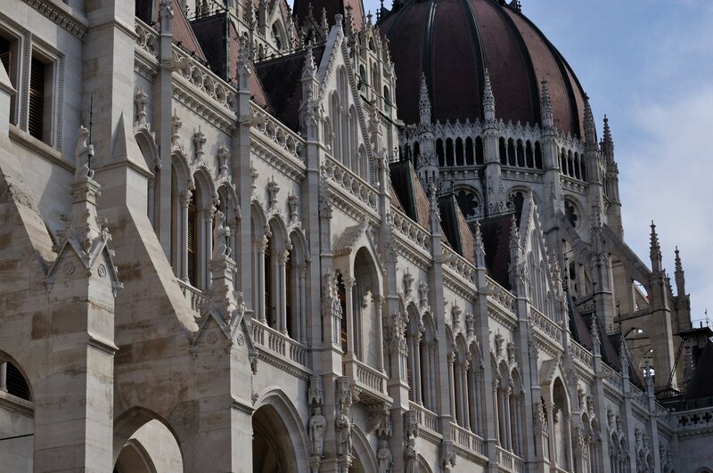 Gothic architecture of a grand building