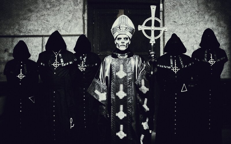Gothic band in religious attire