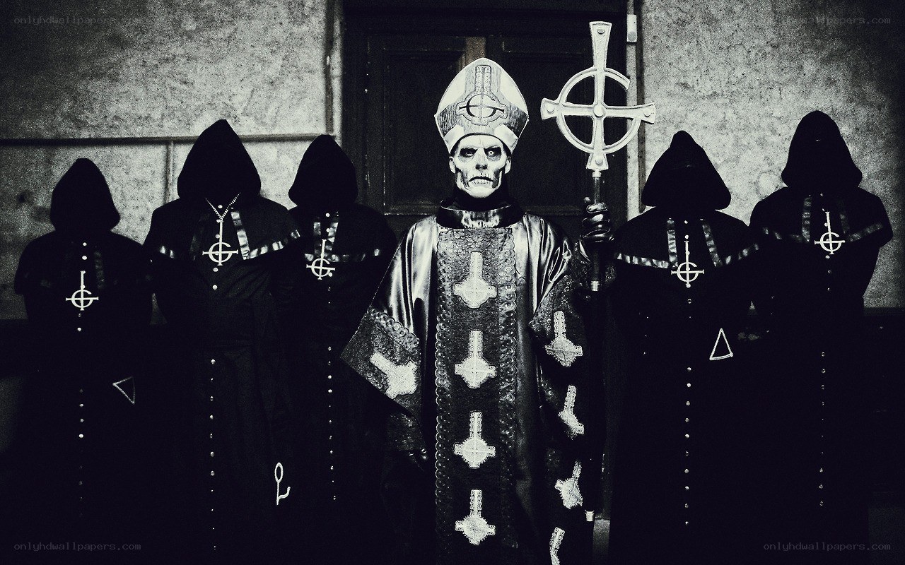 Gothic band in religious attire