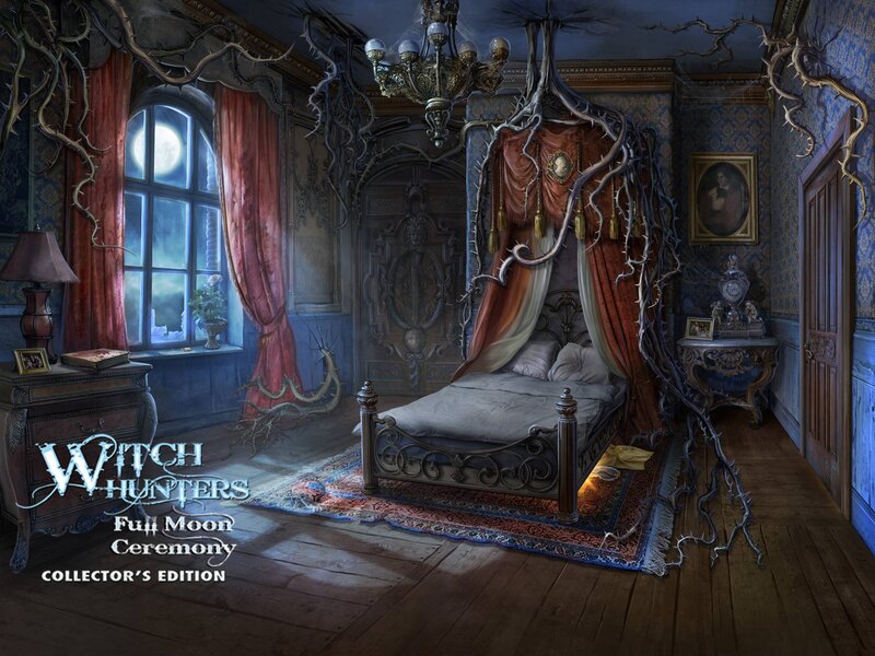 Gothic Bedroom Interior — Blue