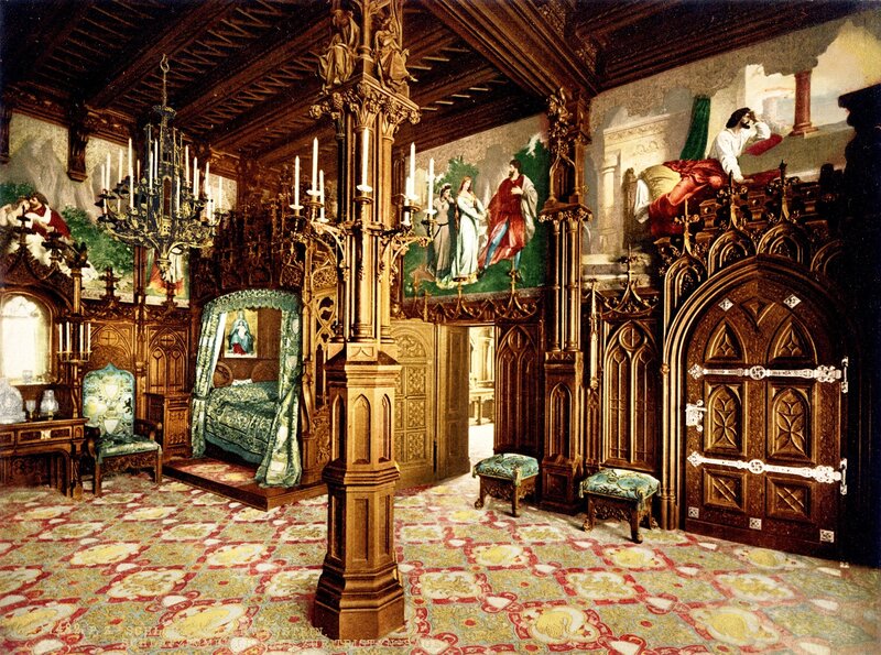 Gothic bedroom interior