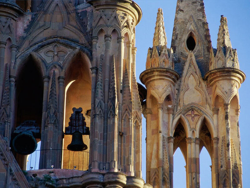 Gothic bell tower details