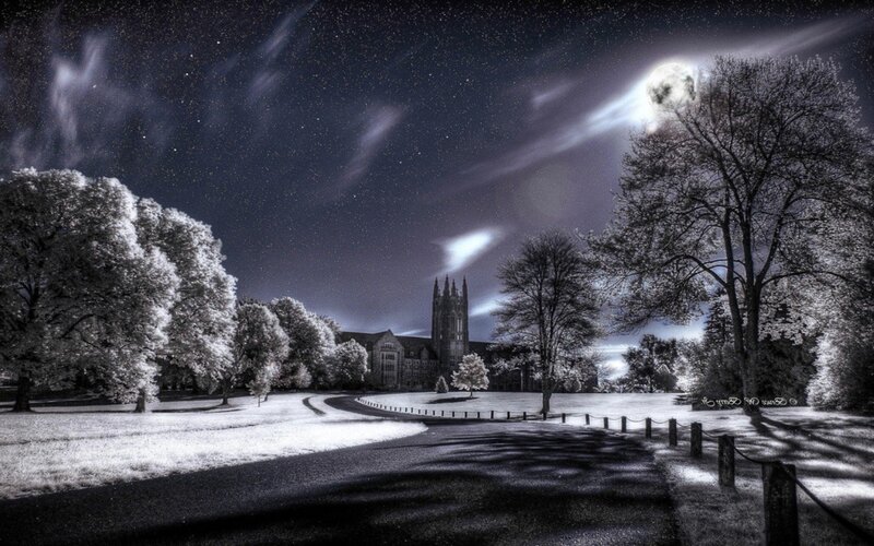 Gothic Building at Night