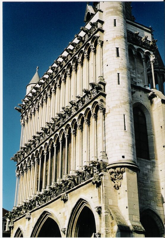 Gothic Building Facade — Blue, Dramatic