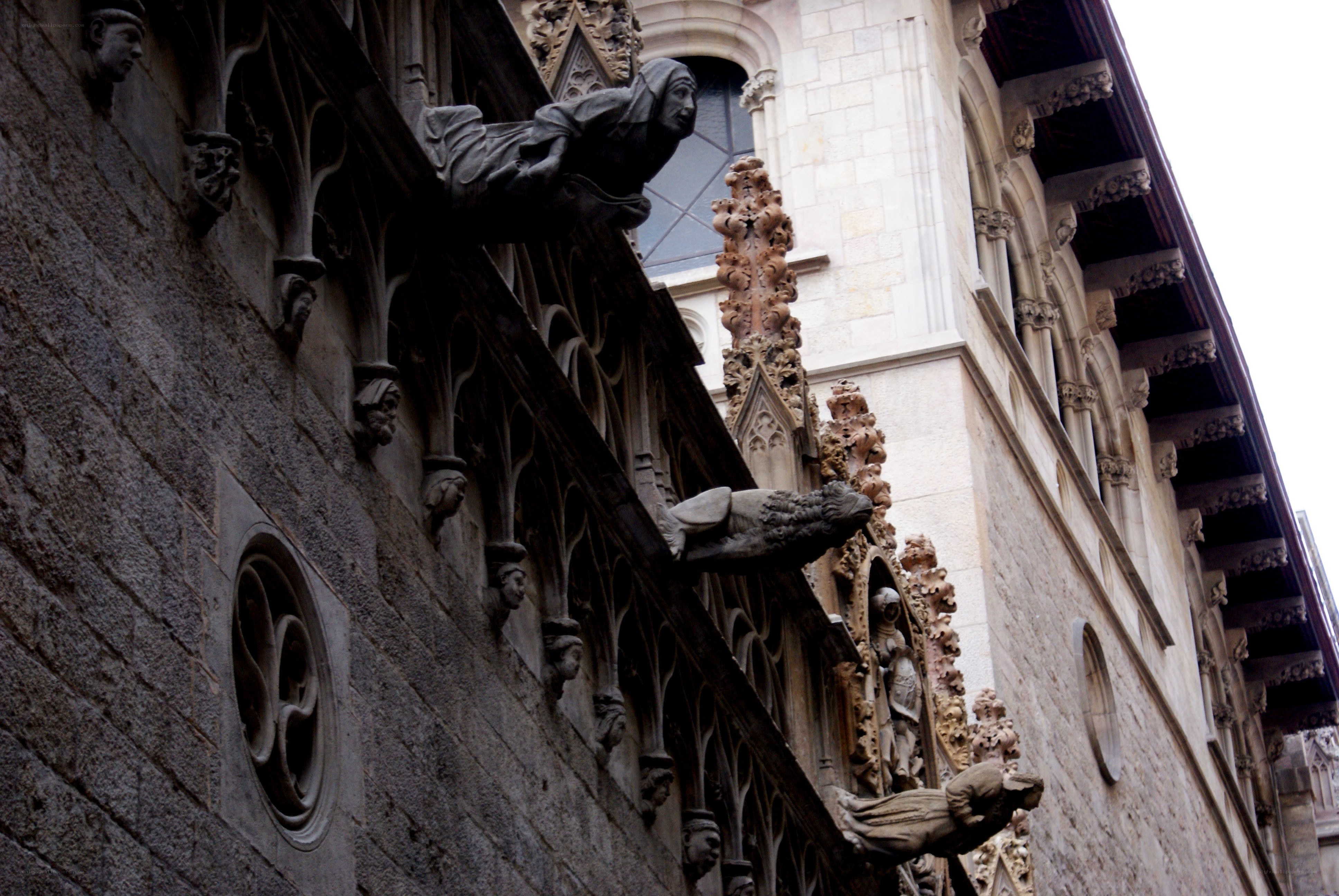 Gothic building with gargoyles