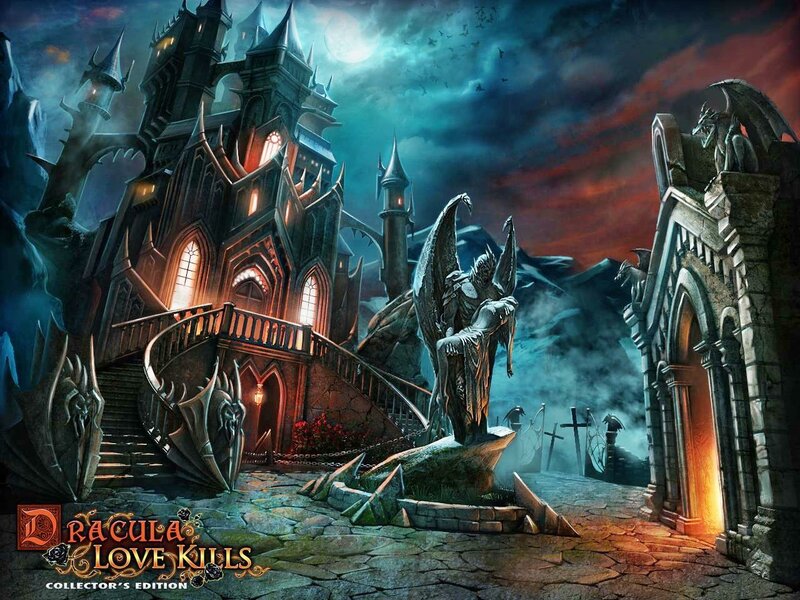 Gothic Castle at Night — Blue, Dramatic, Ominous