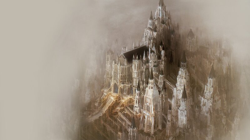 Gothic Castle in Fog