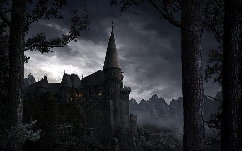 Gothic Castle in Forest