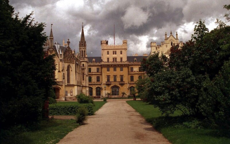 Gothic Castle in Garden