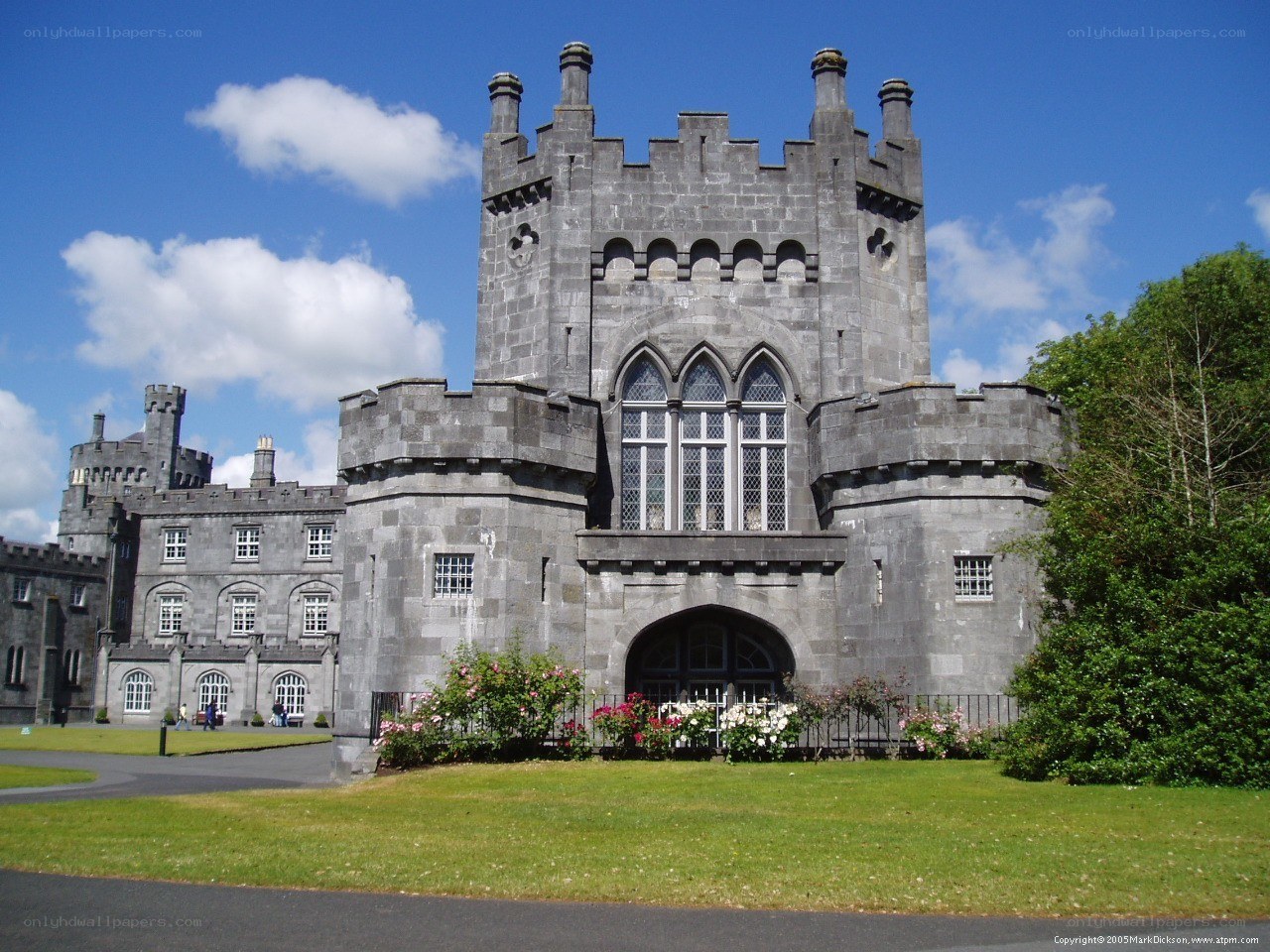 Gothic castle under blue sky