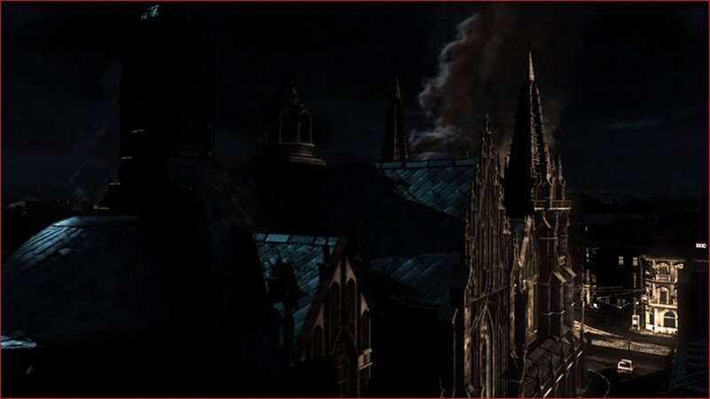 Gothic Cathedral at Night — Black, Dark
