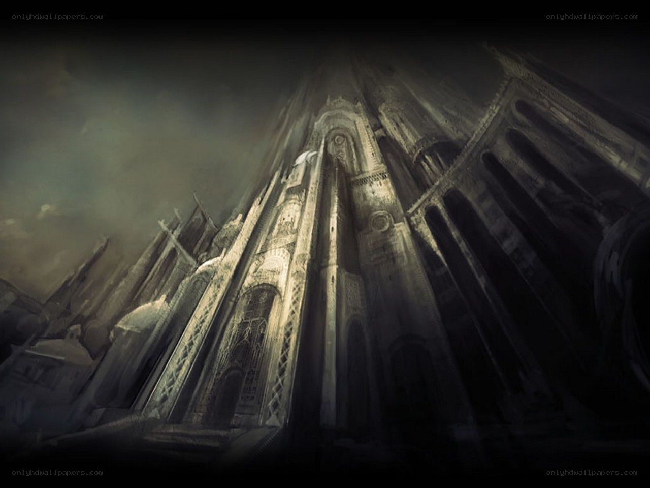 Gothic cathedral concept art