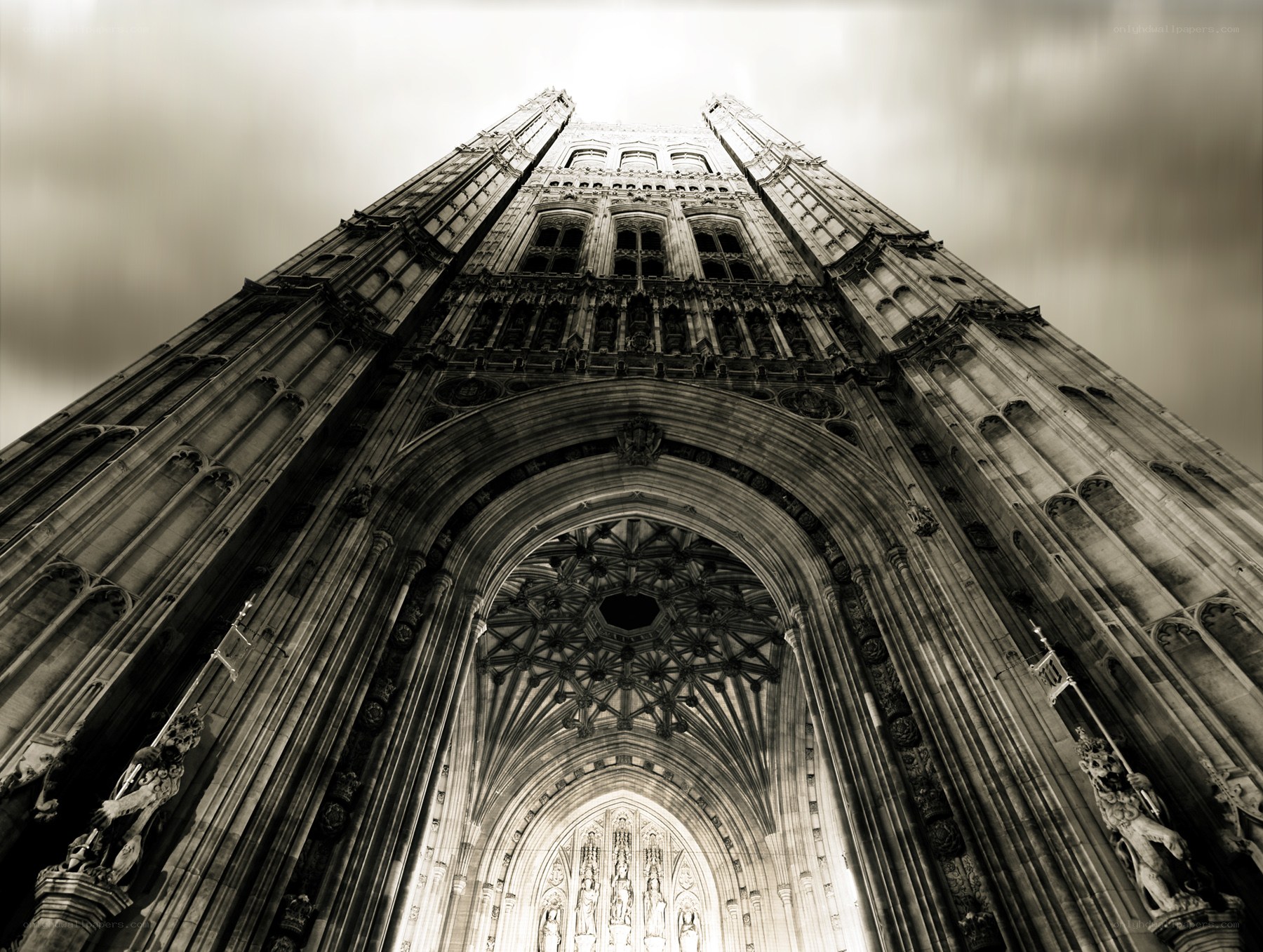 Gothic cathedral entrance
