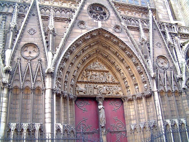 Gothic cathedral entrance