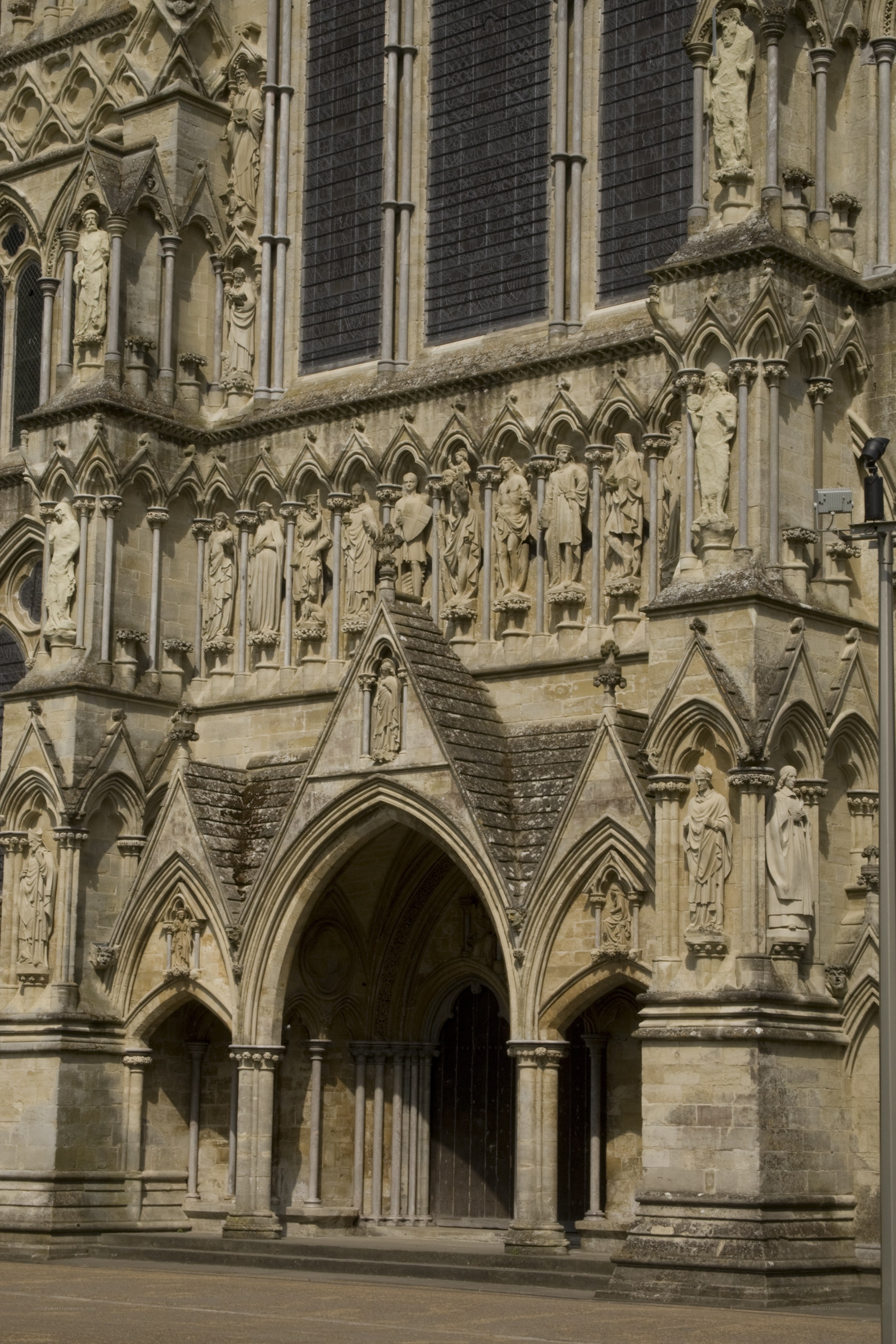 Gothic cathedral facade