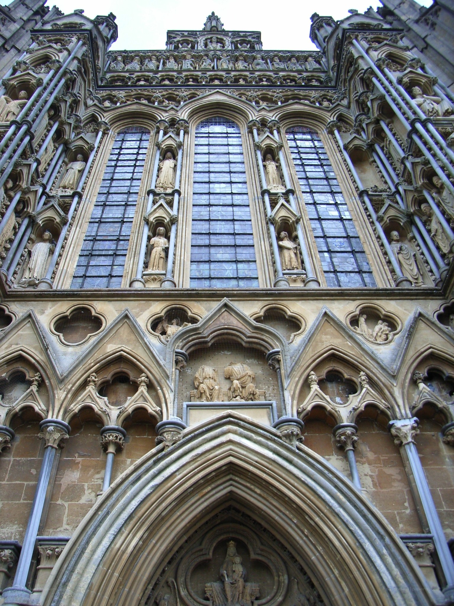 Gothic cathedral facade