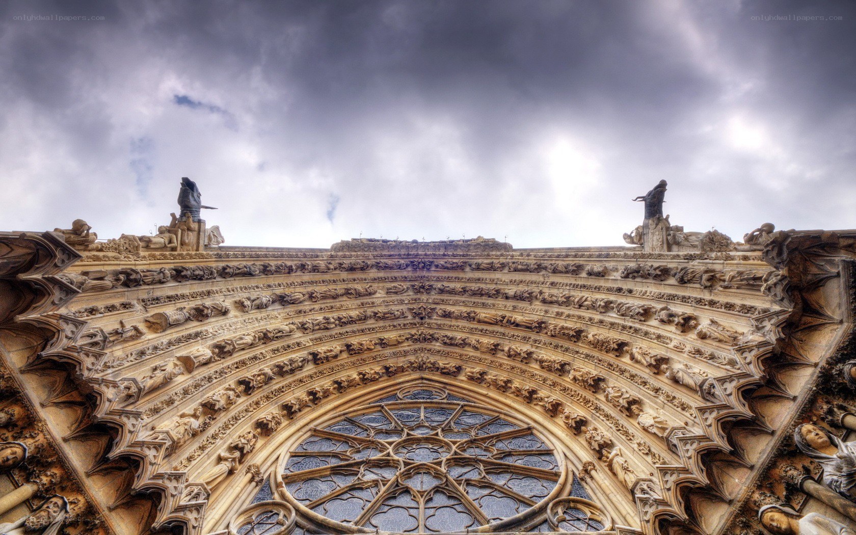 Gothic cathedral facade