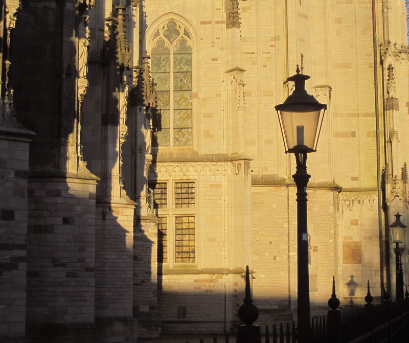 Gothic Cathedral Facade — Beige