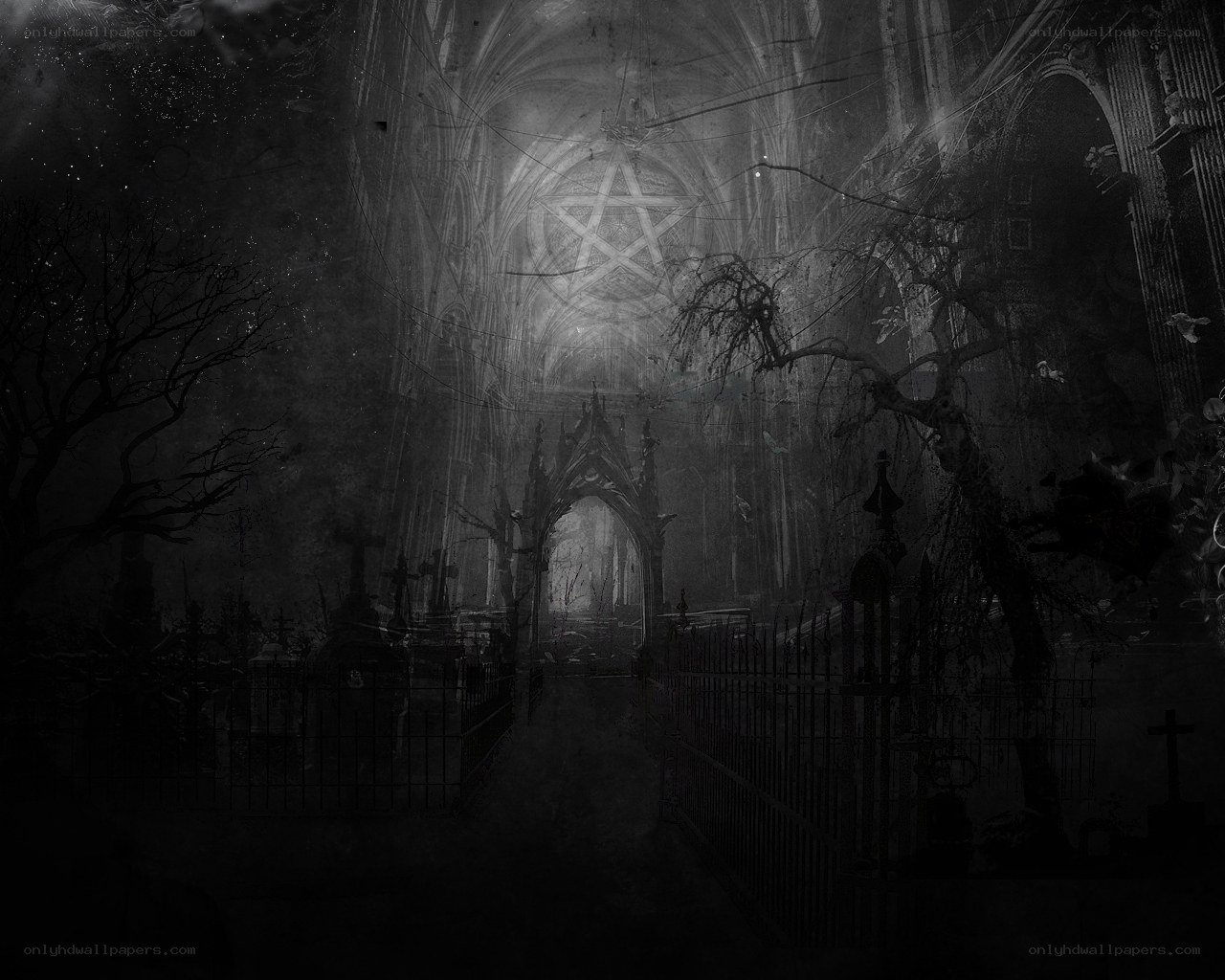 Gothic cathedral in decay