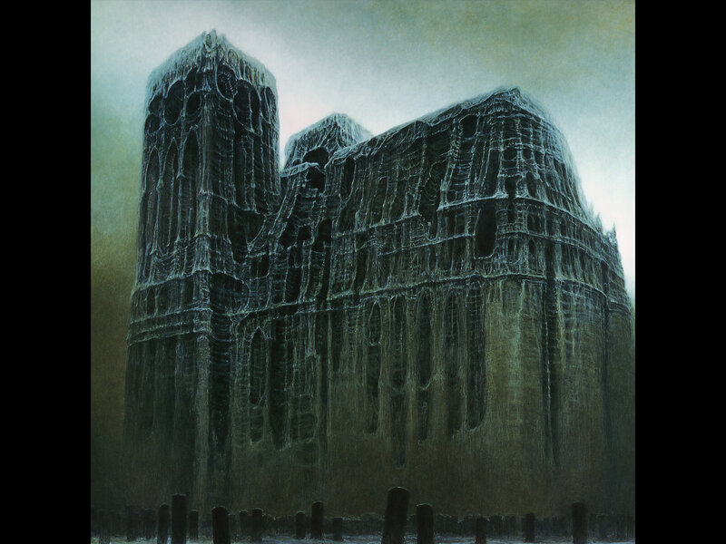Gothic cathedral in decay