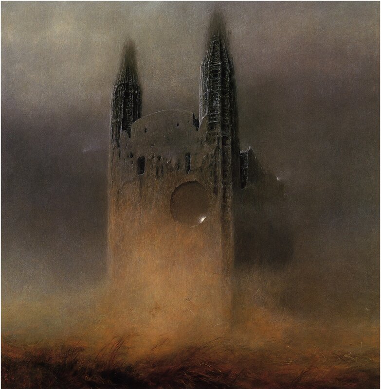 Gothic Cathedral in Fog