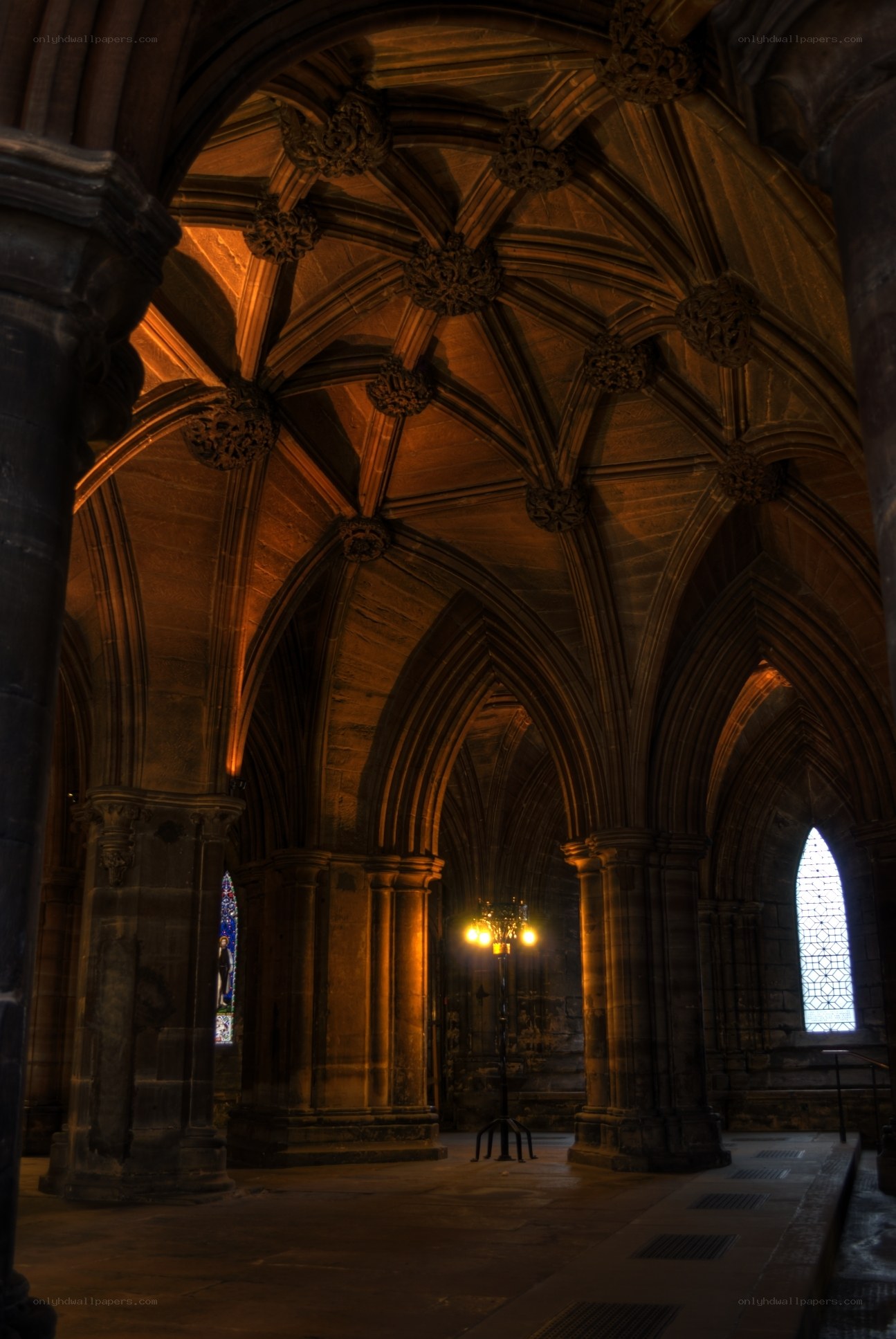 Gothic cathedral interior