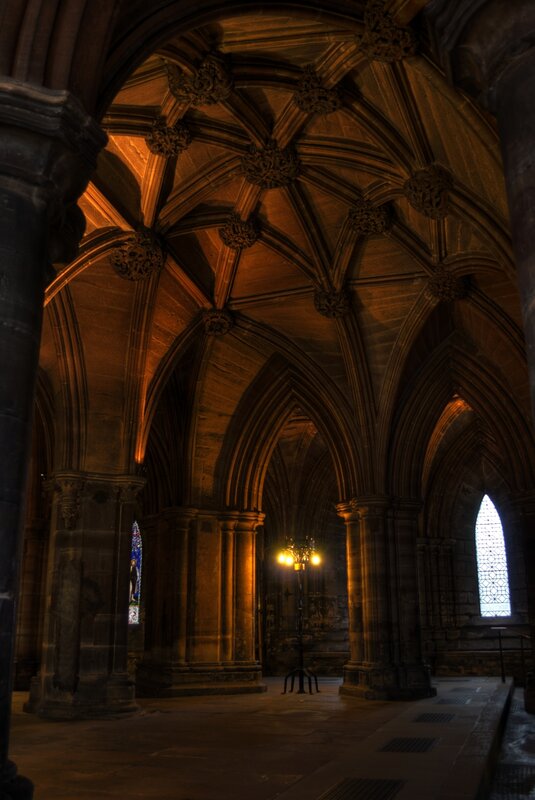 Gothic Cathedral Interior — Brown