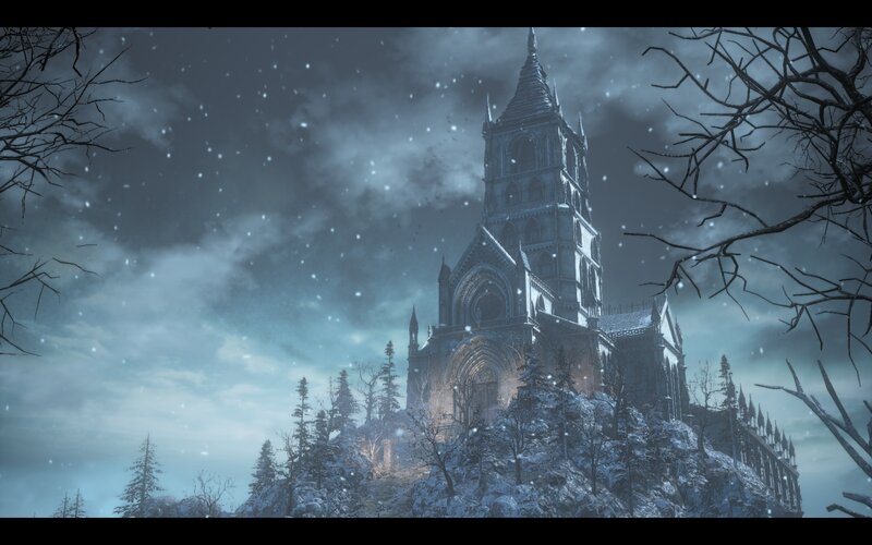 Gothic Cathedral on Hill